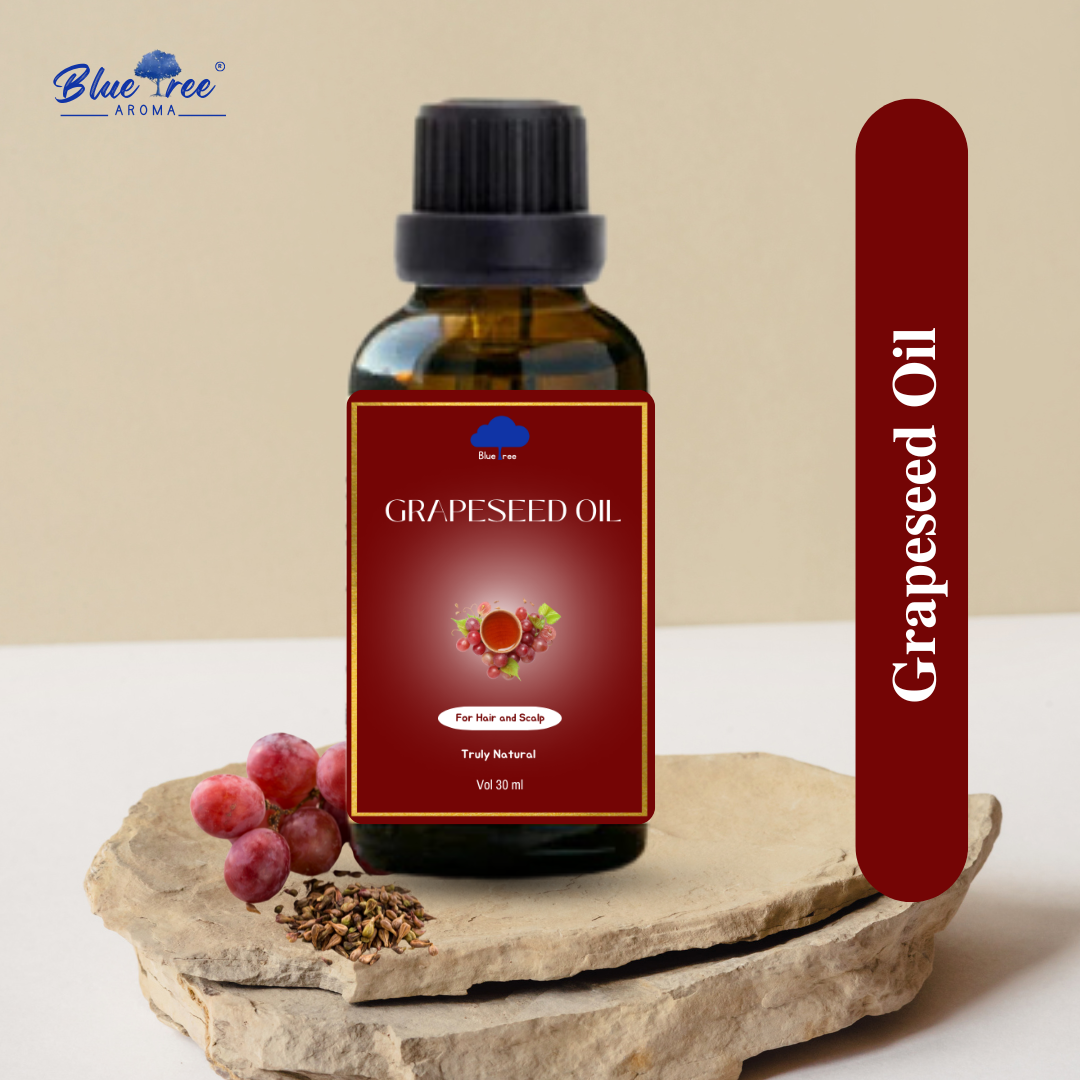 Grapeseed oil - 100% natural and premium cold pressed oil for Skin Tightening, Hair Growth, acne and Pimple care, Face Massage, Glowing and Radiant Skin